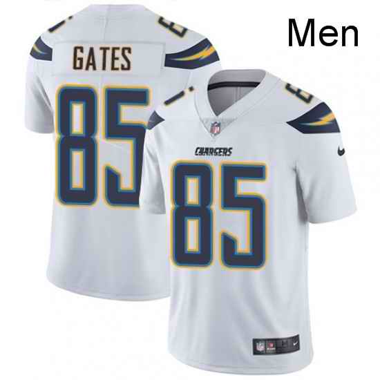 Men Nike Los Angeles Chargers 85 Antonio Gates White Vapor Untouchable Limited Player NFL Jersey